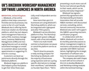 Bikebook & Workshop Shine Bright in Bicycle Retailer!